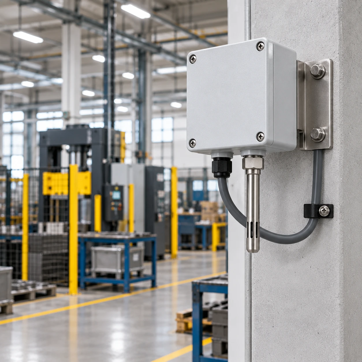 Shop floor ambient probe (bay 2) — context illustrative image