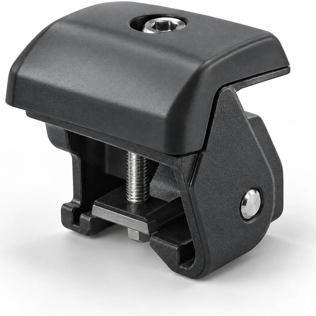 Detail view of Rack end clamp.