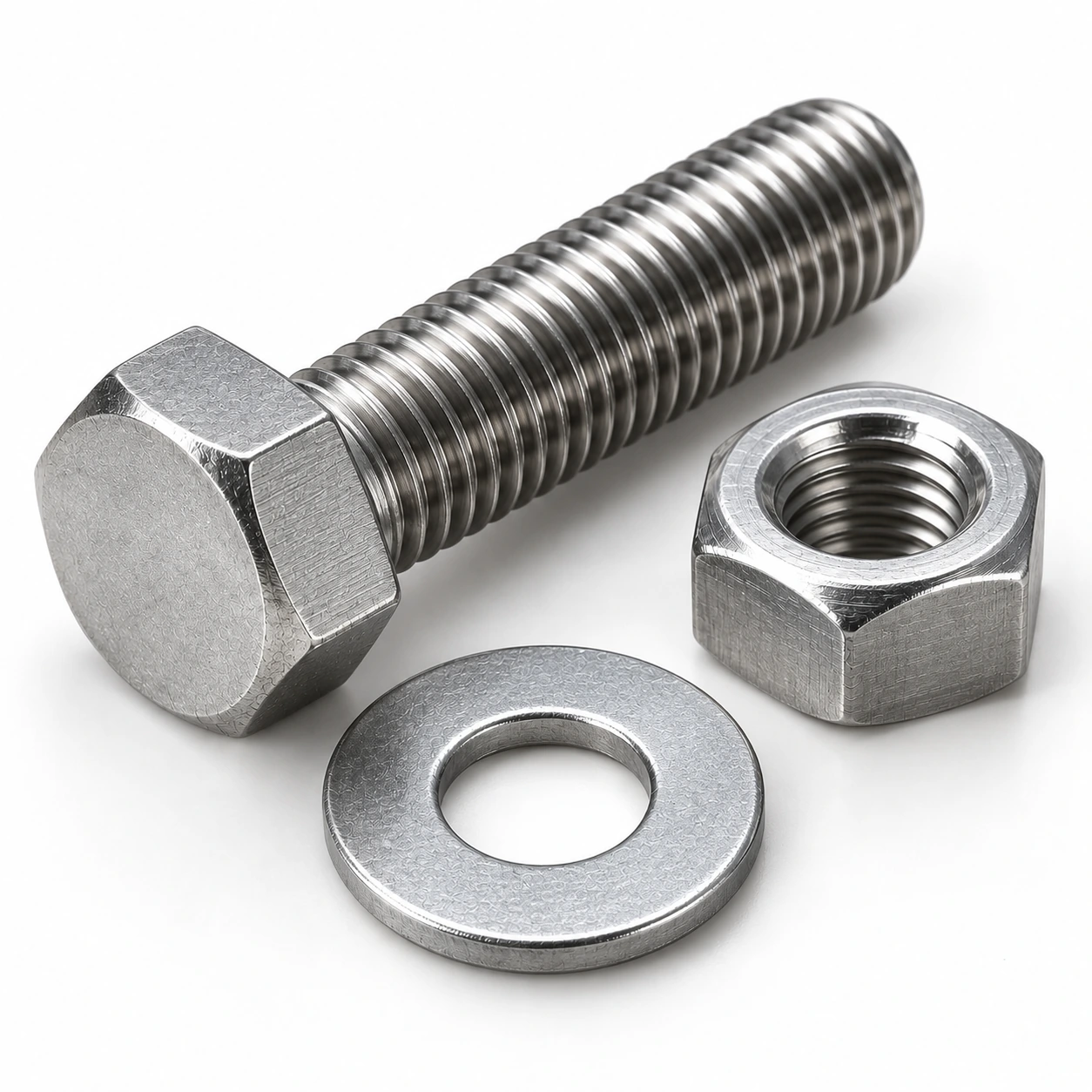 Detail view of M8 mounting bolt set.