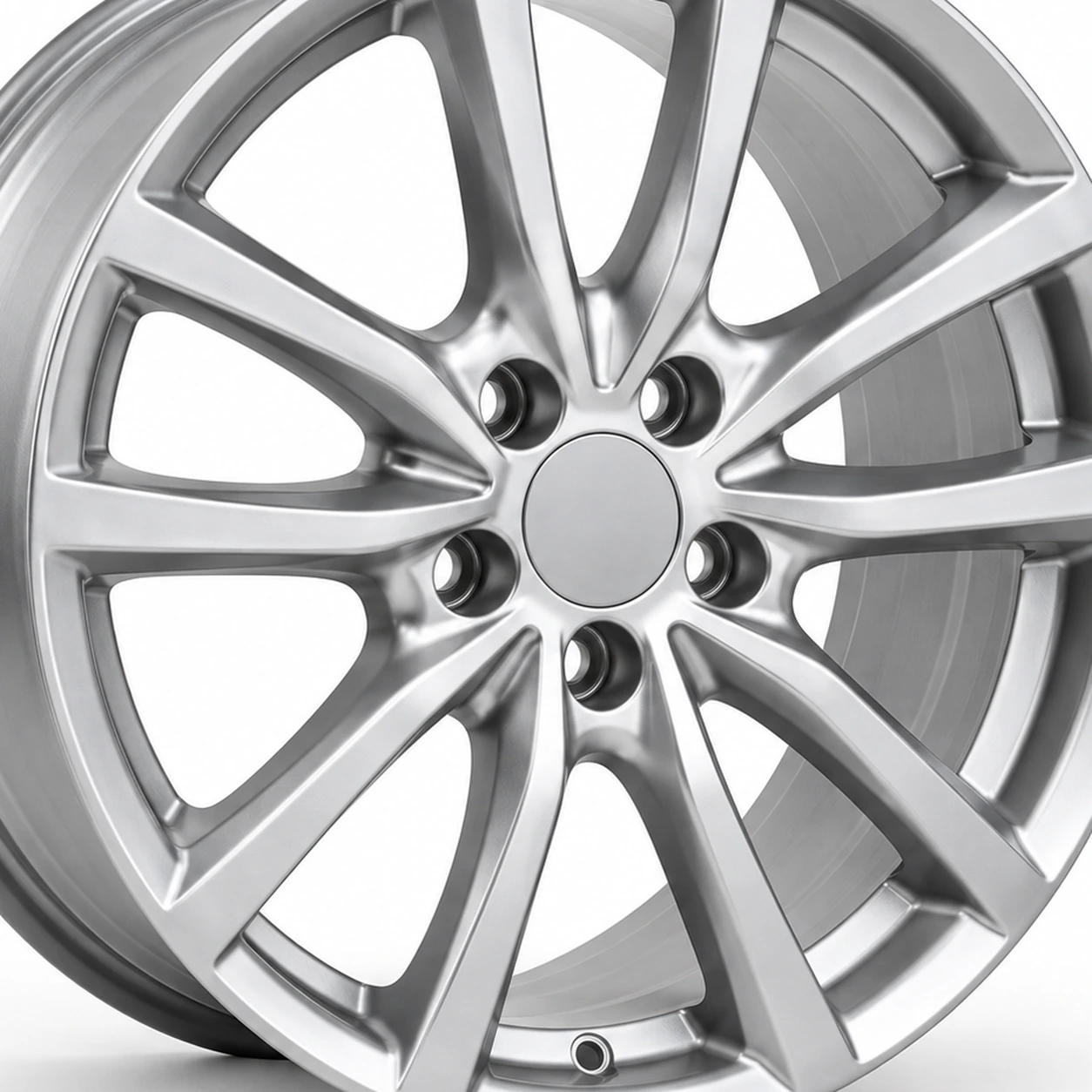 Detail view of Alloy wheel 17in, batch controlled.